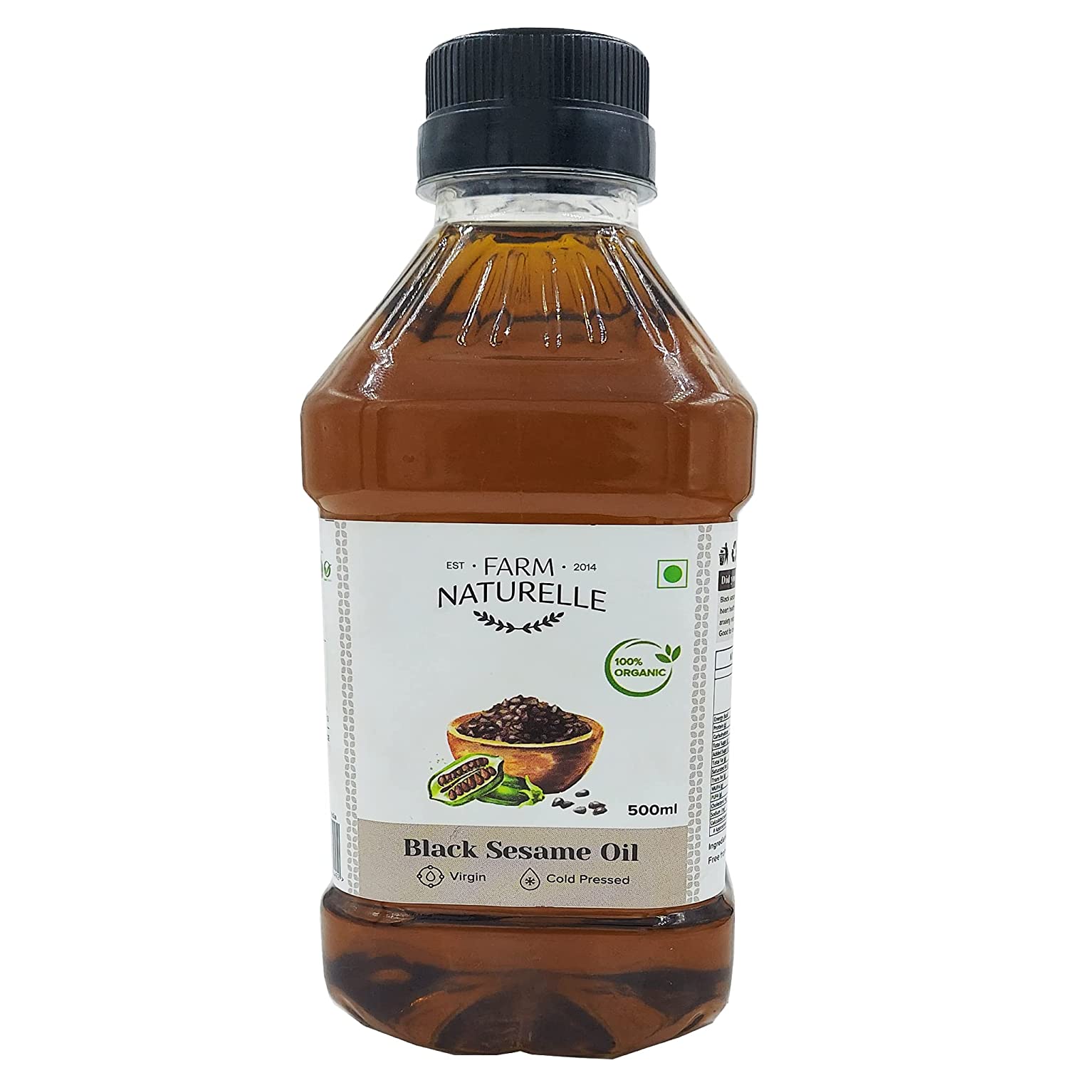 유기농 버진 검은깨 참기름 +냉압착 [팜내추렐] Virgin Cold Pressed Black Sesame Seed Oil Farm Naturelle